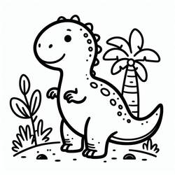 Dessin à colorier: Dinosaure (Animaux préhistoriques) #216736 - Coloriages à Imprimer Gratuits