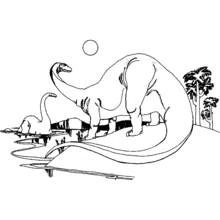 Dessin à colorier: Dinosaure (Animaux préhistoriques) #5551 - Coloriages à Imprimer Gratuits