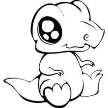 Dessin à colorier: Dinosaure (Animaux préhistoriques) #5678 - Coloriages à Imprimer Gratuits