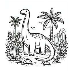 Dessin à colorier: Diplodocus (Animaux préhistoriques) #212447 - Coloriages à Imprimer Gratuits