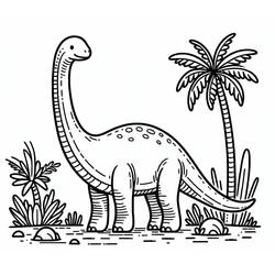 Dessin à colorier: Diplodocus (Animaux préhistoriques) #212450 - Coloriages à Imprimer Gratuits