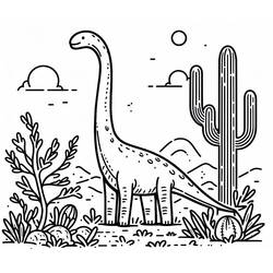 Dessin à colorier: Diplodocus (Animaux préhistoriques) #212451 - Coloriages à Imprimer Gratuits
