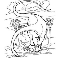 Dessin à colorier: Diplodocus (Animaux préhistoriques) #212464 - Coloriages à Imprimer Gratuits