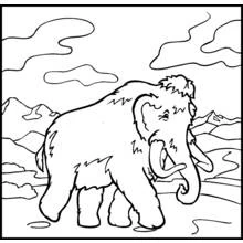 Dessin à colorier: Mammouth (Animaux préhistoriques) #19172 - Coloriages à Imprimer Gratuits