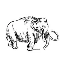 Dessin à colorier: Mammouth (Animaux préhistoriques) #19175 - Coloriages à Imprimer Gratuits