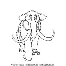 Dessin à colorier: Mammouth (Animaux préhistoriques) #19178 - Coloriages à Imprimer Gratuits