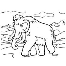 Dessin à colorier: Mammouth (Animaux préhistoriques) #19182 - Coloriages à Imprimer Gratuits