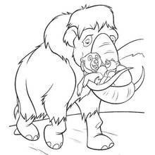Dessin à colorier: Mammouth (Animaux préhistoriques) #19185 - Coloriages à Imprimer Gratuits