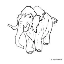 Dessin à colorier: Mammouth (Animaux préhistoriques) #19188 - Coloriages à Imprimer Gratuits