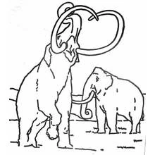 Dessin à colorier: Mammouth (Animaux préhistoriques) #19198 - Coloriages à Imprimer Gratuits