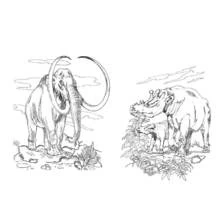 Dessin à colorier: Mammouth (Animaux préhistoriques) #19282 - Coloriages à Imprimer Gratuits