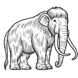 Dessin à colorier: Mammouth (Animaux préhistoriques) #212510 - Coloriages à Imprimer Gratuits
