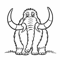 Dessin à colorier: Mammouth (Animaux préhistoriques) #212513 - Coloriages à Imprimer Gratuits