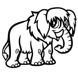 Dessin à colorier: Mammouth (Animaux préhistoriques) #212515 - Coloriages à Imprimer Gratuits