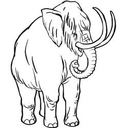 Dessin à colorier: Mammouth (Animaux préhistoriques) #212518 - Coloriages à Imprimer Gratuits