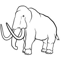 Dessin à colorier: Mammouth (Animaux préhistoriques) #212519 - Coloriages à Imprimer Gratuits