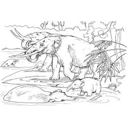 Dessin à colorier: Mammouth (Animaux préhistoriques) #212521 - Coloriages à Imprimer Gratuits