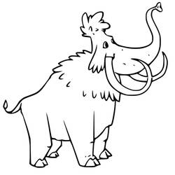 Dessin à colorier: Mammouth (Animaux préhistoriques) #212522 - Coloriages à Imprimer Gratuits