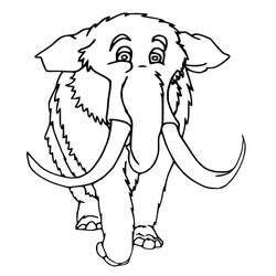 Dessin à colorier: Mammouth (Animaux préhistoriques) #212524 - Coloriages à Imprimer Gratuits