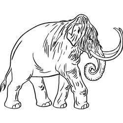 Dessin à colorier: Mammouth (Animaux préhistoriques) #212526 - Coloriages à Imprimer Gratuits