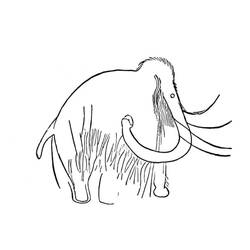Dessin à colorier: Mammouth (Animaux préhistoriques) #212527 - Coloriages à Imprimer Gratuits