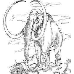 Dessin à colorier: Mammouth (Animaux préhistoriques) #212536 - Coloriages à Imprimer Gratuits