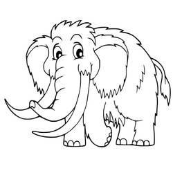 Dessin à colorier: Mammouth (Animaux préhistoriques) #212548 - Coloriages à Imprimer Gratuits