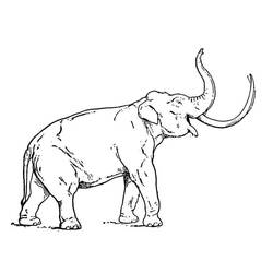 Dessin à colorier: Mammouth (Animaux préhistoriques) #212549 - Coloriages à Imprimer Gratuits