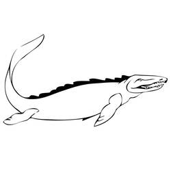 Dessin à colorier: Mosasaure (Animaux préhistoriques) #218359 - Coloriages à Imprimer Gratuits