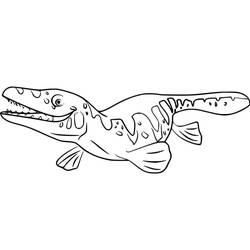 Dessin à colorier: Mosasaure (Animaux préhistoriques) #218362 - Coloriages à Imprimer Gratuits
