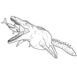 Dessin à colorier: Mosasaure (Animaux préhistoriques) #218364 - Coloriages à Imprimer Gratuits