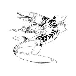 Dessin à colorier: Mosasaure (Animaux préhistoriques) #218367 - Coloriages à Imprimer Gratuits