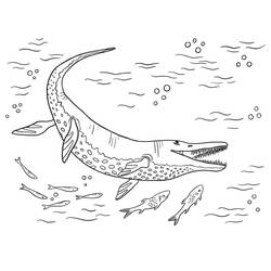 Dessin à colorier: Mosasaure (Animaux préhistoriques) #218368 - Coloriages à Imprimer Gratuits