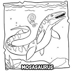 Dessin à colorier: Mosasaure (Animaux préhistoriques) #218370 - Coloriages à Imprimer Gratuits