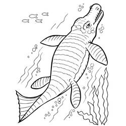 Dessin à colorier: Mosasaure (Animaux préhistoriques) #218371 - Coloriages à Imprimer Gratuits