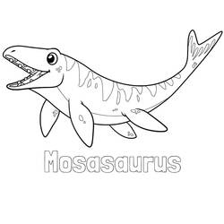 Dessin à colorier: Mosasaure (Animaux préhistoriques) #218372 - Coloriages à Imprimer Gratuits