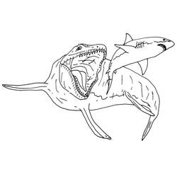 Dessin à colorier: Mosasaure (Animaux préhistoriques) #218374 - Coloriages à Imprimer Gratuits