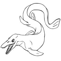Dessin à colorier: Mosasaure (Animaux préhistoriques) #218376 - Coloriages à Imprimer Gratuits