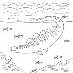 Dessin à colorier: Mosasaure (Animaux préhistoriques) #218379 - Coloriages à Imprimer Gratuits