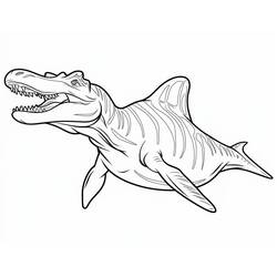 Dessin à colorier: Mosasaure (Animaux préhistoriques) #218380 - Coloriages à Imprimer Gratuits