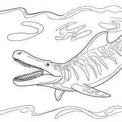 Dessin à colorier: Mosasaure (Animaux préhistoriques) #218381 - Coloriages à Imprimer Gratuits
