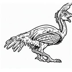 Dessin à colorier: Oviraptor (Animaux préhistoriques) #186494 - Coloriages à Imprimer Gratuits