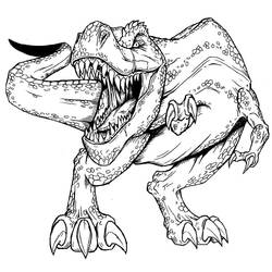 Dessin à colorier: T-Rex (Animaux préhistoriques) #180055 - Coloriages à Imprimer Gratuits