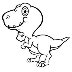 Dessin à colorier: T-Rex (Animaux préhistoriques) #180062 - Coloriages à Imprimer Gratuits