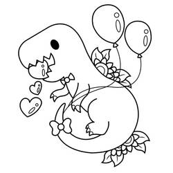 Dessin à colorier: T-Rex (Animaux préhistoriques) #180063 - Coloriages à Imprimer Gratuits