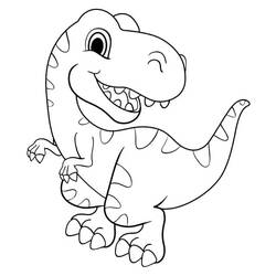 Dessin à colorier: T-Rex (Animaux préhistoriques) #180064 - Coloriages à Imprimer Gratuits