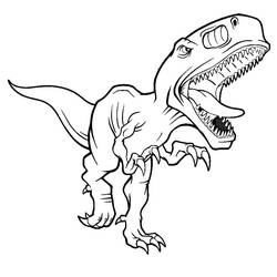 Dessin à colorier: T-Rex (Animaux préhistoriques) #180065 - Coloriages à Imprimer Gratuits