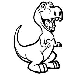 Dessin à colorier: T-Rex (Animaux préhistoriques) #180066 - Coloriages à Imprimer Gratuits