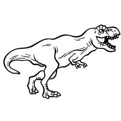 Dessin à colorier: T-Rex (Animaux préhistoriques) #180067 - Coloriages à Imprimer Gratuits