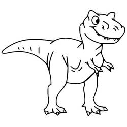 Dessin à colorier: T-Rex (Animaux préhistoriques) #180069 - Coloriages à Imprimer Gratuits